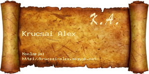 Krucsai Alex névjegykártya